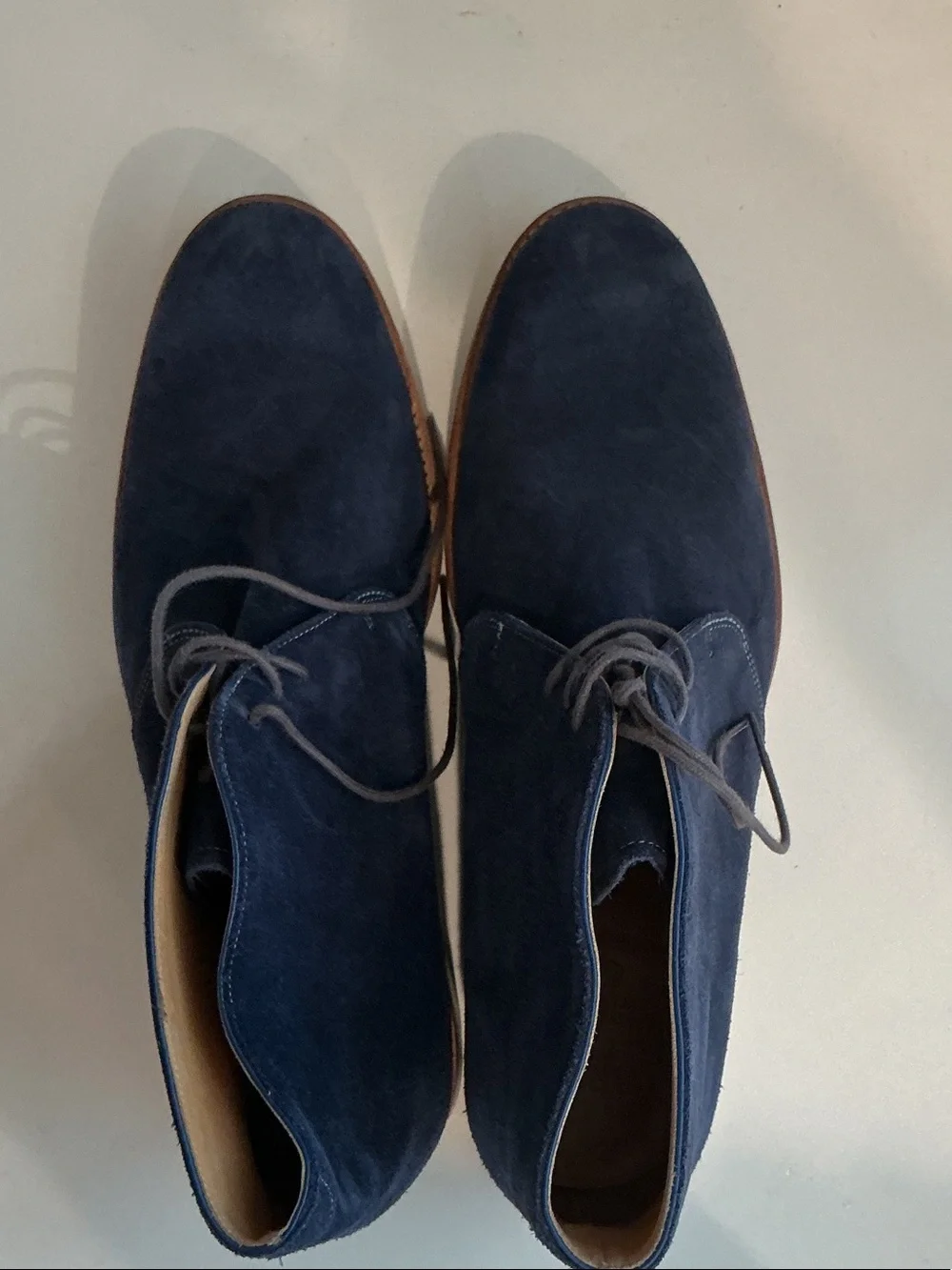 Barker UK Navy Suede Lace-Up Chukka Boots